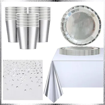 Silver party decorations 1