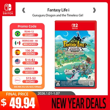 Gioco Nintendo Switch 2 - Fantasy Life i Guruguru Dragon e la ragazza senza tempo - Cartuccia fisica dei giochi per Switch 2