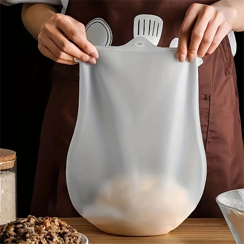1pc Premium Silicone Multifunctional Kneading Bag for Restaurant Easy Dough Mixing Storage and Cooking Suitable for Bread silicone kneading bag baking tools