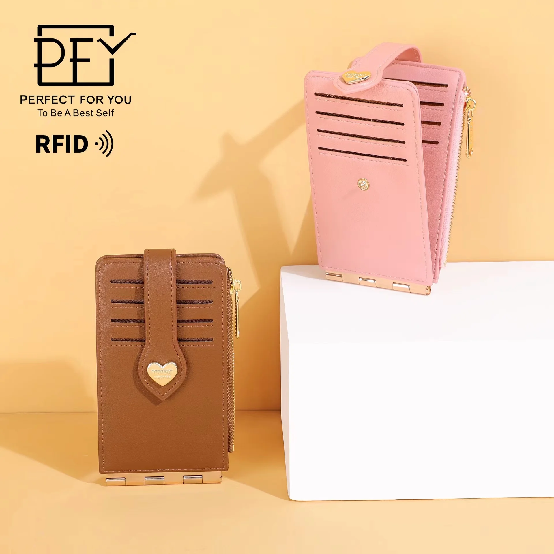 Contracted and delicate multi-functional wallet card pack metal purse one female zero wallet