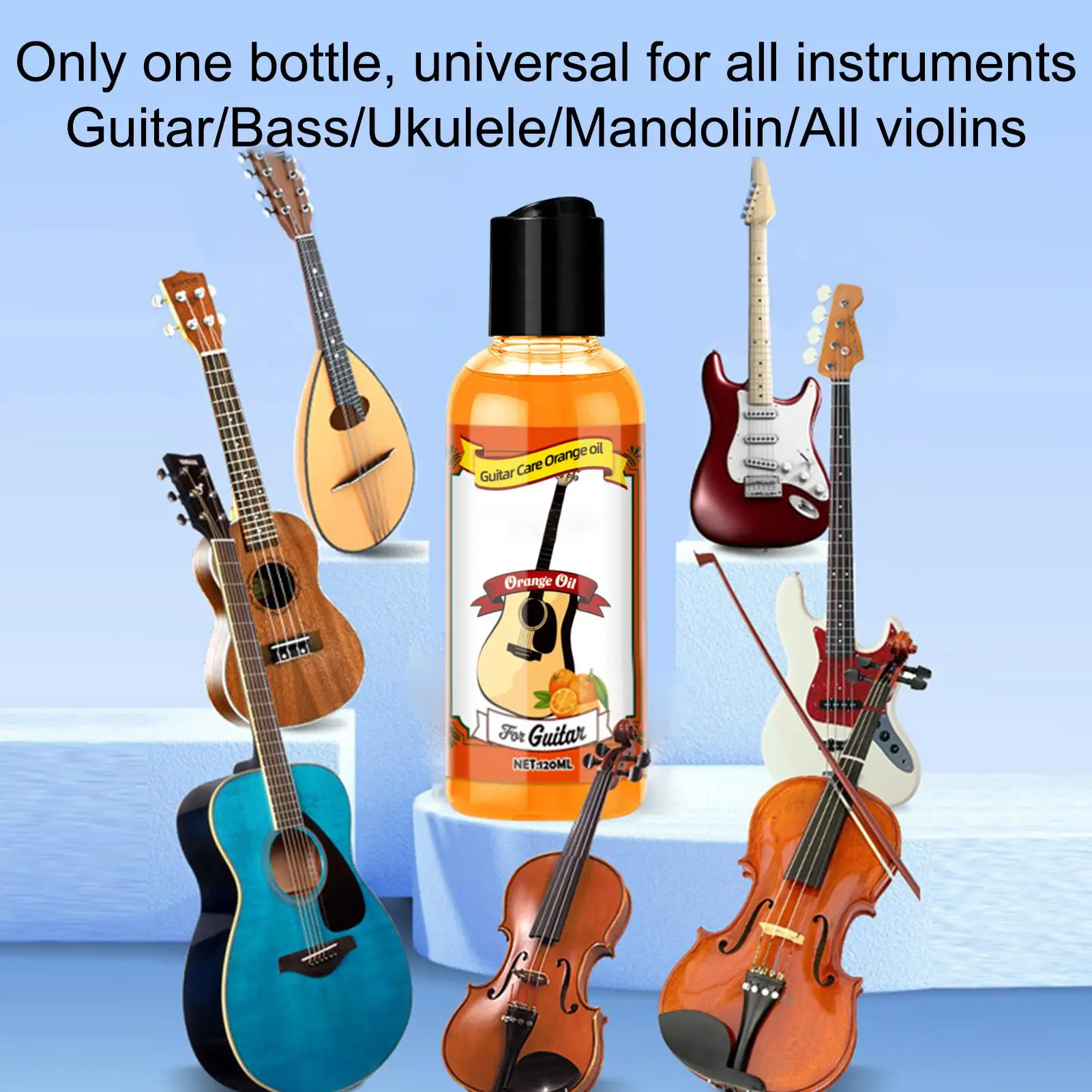 Fretboard Conditioner Guitar Care Oil Cleaner Polish Kit 120ml Polishing Oil Portable Guitar Care Orange Oil with Cleaning Cloth