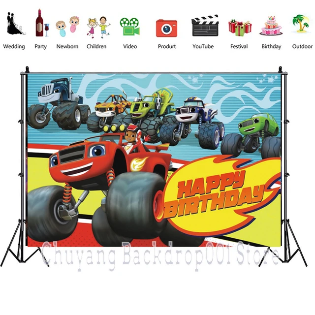 Disney Blaze e The Monster Machines Festa Backdrop Meninos