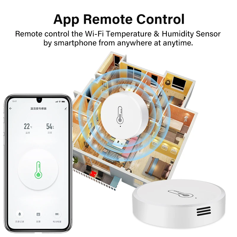 Tuya Smart Home Zigbee Temperature Sensor Humidity Sensor Smart Scene Life APP Control Vias Alexa Google Home Assistant