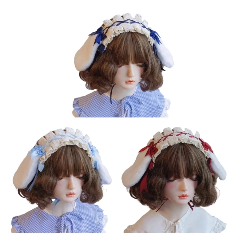 

Plush Lace Headband Gothic Costume Hairband Girls Anime Hair Hoop T8NB