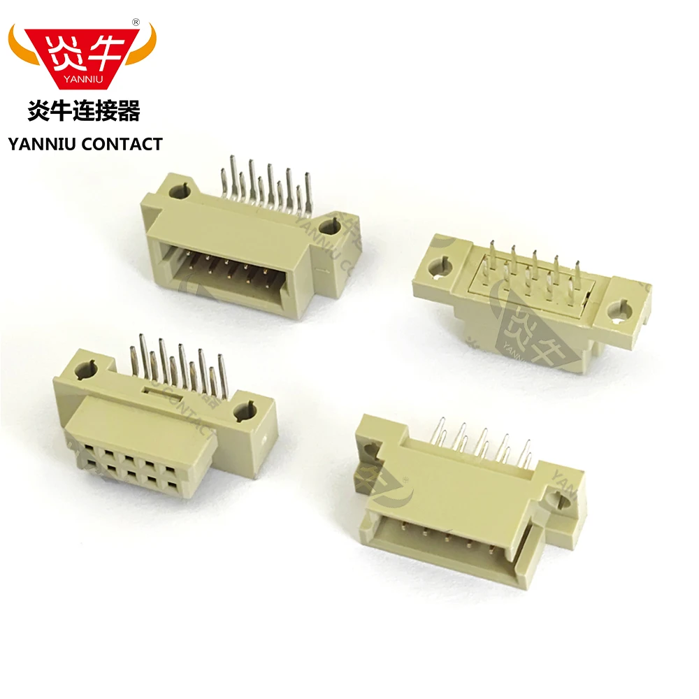 10Pcs 210 2*5P 2Row5Pin DIN41612 Series DIN CONNECTOR 10PIN FEMALE RIGHT ANGLE PINS EUROPEAN SOCKET YANNIU