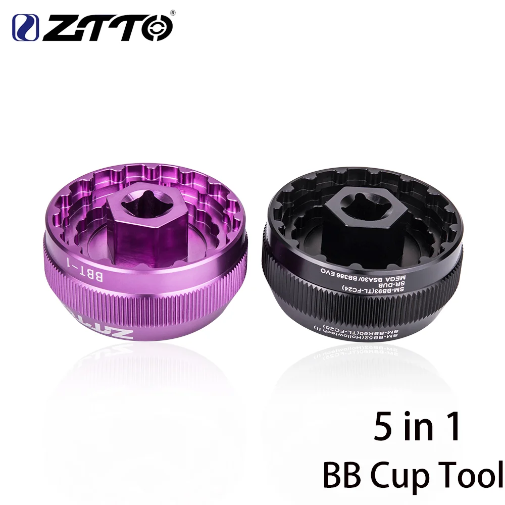 ZTTO 5 In 1 BBT-1 BBT-2 Bottom Bracket Cup Tool DUB BBR60 BB93 Mega EVO BB52 BSA30 BB386 Installation Tool Remover BB Cup