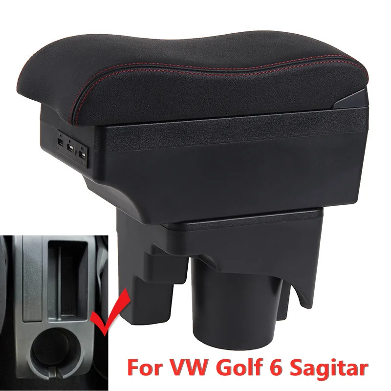 Scatola Bracciolo Auto Per Volkswagen Vw Golf 6 Sagitar Golf 5 Mk5 Mk6 Parti Di Retrofit Speciali Per Interni Accessorio Di Archiviazione Centrale Usb