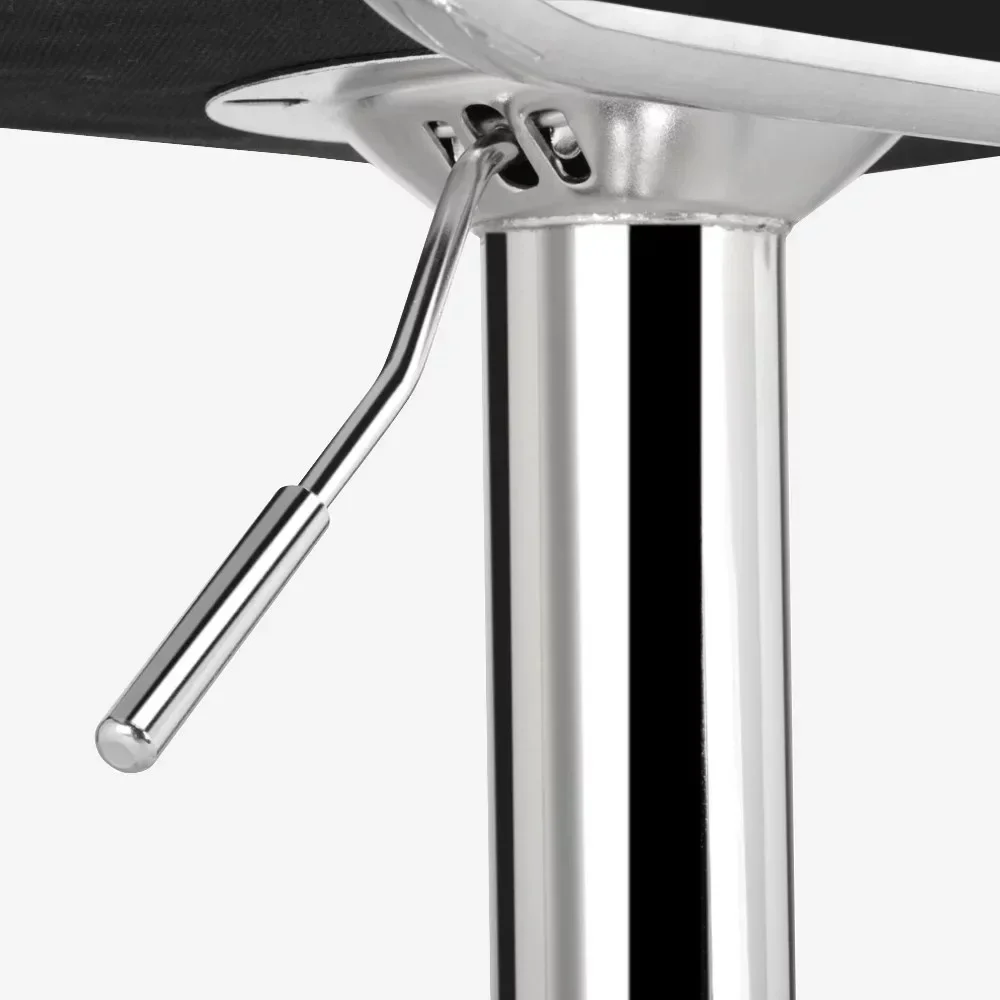 Bar Stools Set of 2, Modern PU Leather Cushion and Swivel Adjustable Counter Height Swivel Stool with Square Back, Bar Chair