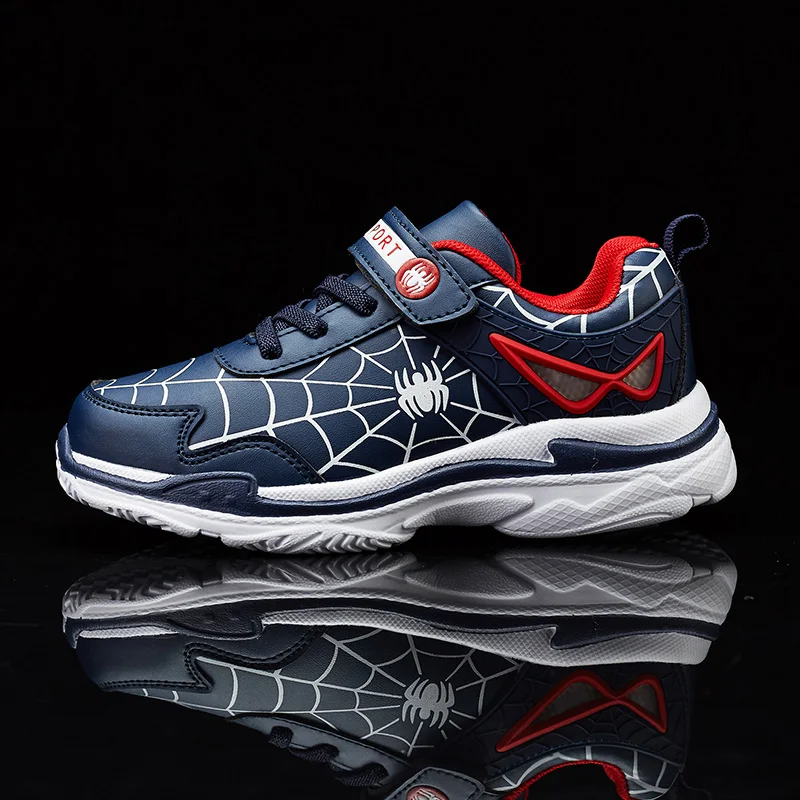 Kids Shoes Boys Cartoon Spider Sports Shoes Student Casual Lightweight Running Children Antislip Tennis