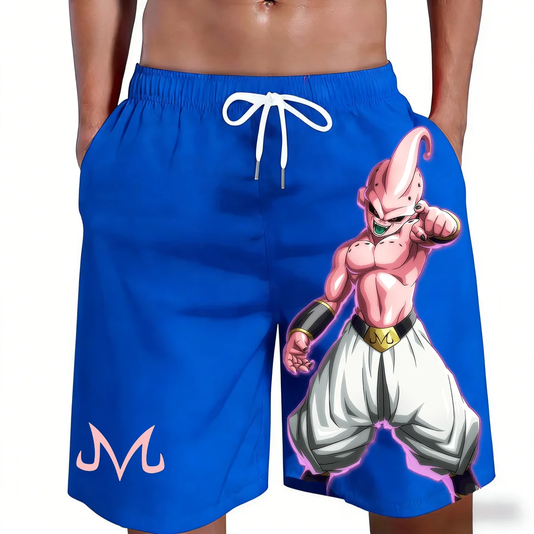 2026 Neue Dragon Ball Kid Buu Majin Symbol Anime-Print Strandshorts Lässige Lockere Familien-Partnerlook Sommer Schnelltrocknende Sportshorts – Detail 5