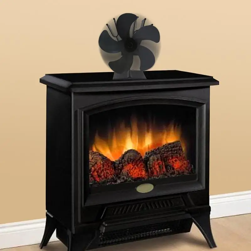 Eco Fan For Pellet Stove 5 Blade Pellet Stove Fan Heat Powered Heat Fan  With Stove Top Thermal Fan Thermometer For Wood Stove - AliExpress