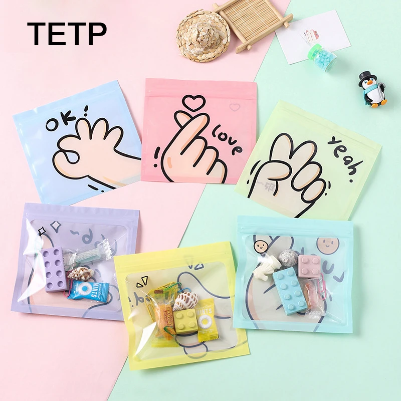 

TETP 100Pcs Mini Ziplock Bags Home For Headdress Button Handmade DIY Jewelry Card Candy Packaging Strage Gift Decoration Favors