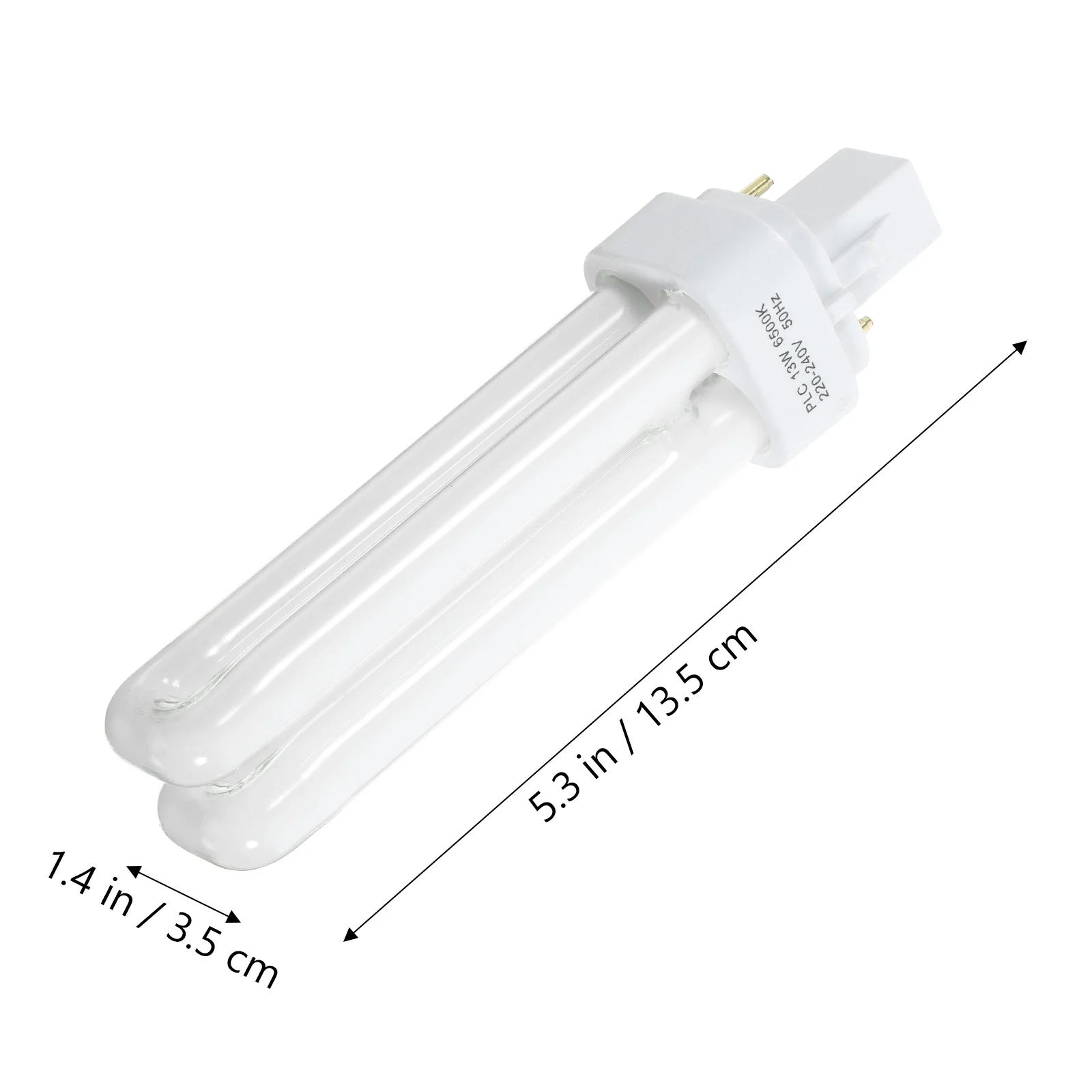 Energy Saving LED Lamp Bulb 13W Downlight Compact Fluorescent Bulbs Replacement Plug 2 Pin Double Tube 4Pcs