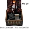 Anime BLEACH Kurosaki Ichigo Black Wooden Music Box Silver Self-winding Movement Study Desk Decoration Holiday Gifts for  5