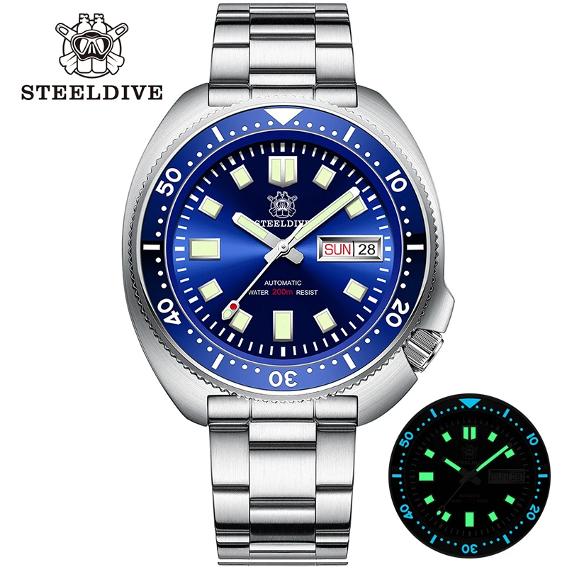 日本国内正規品 Steeldive新ダイブステンレス腕時計サファイアクリスタル機械式腕時計メンズ自動腕時計カメ週表示c3発光メンズ腕時計 通販 サイト アグ Signature Johaness Com