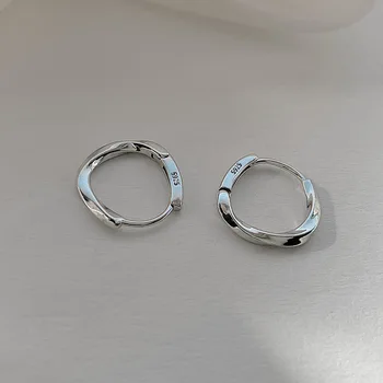 Silver Round Stud Earrings 1