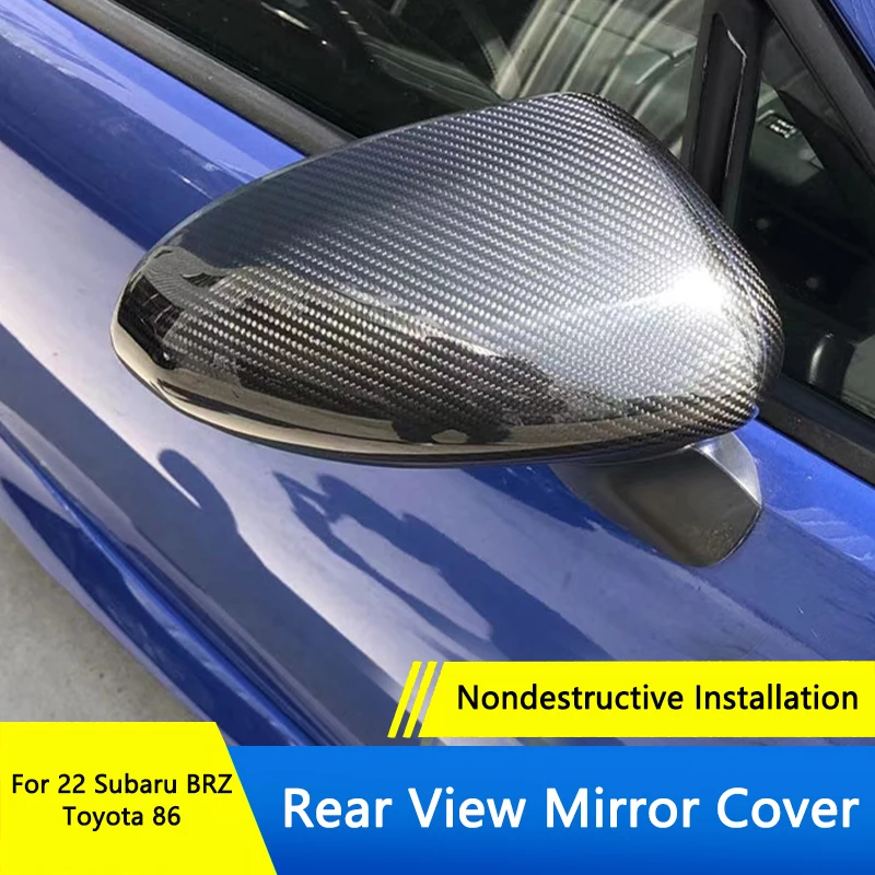 QHCPRealCarbonFiberCarRearviewMirrorCoverRearViewMirrorCaps