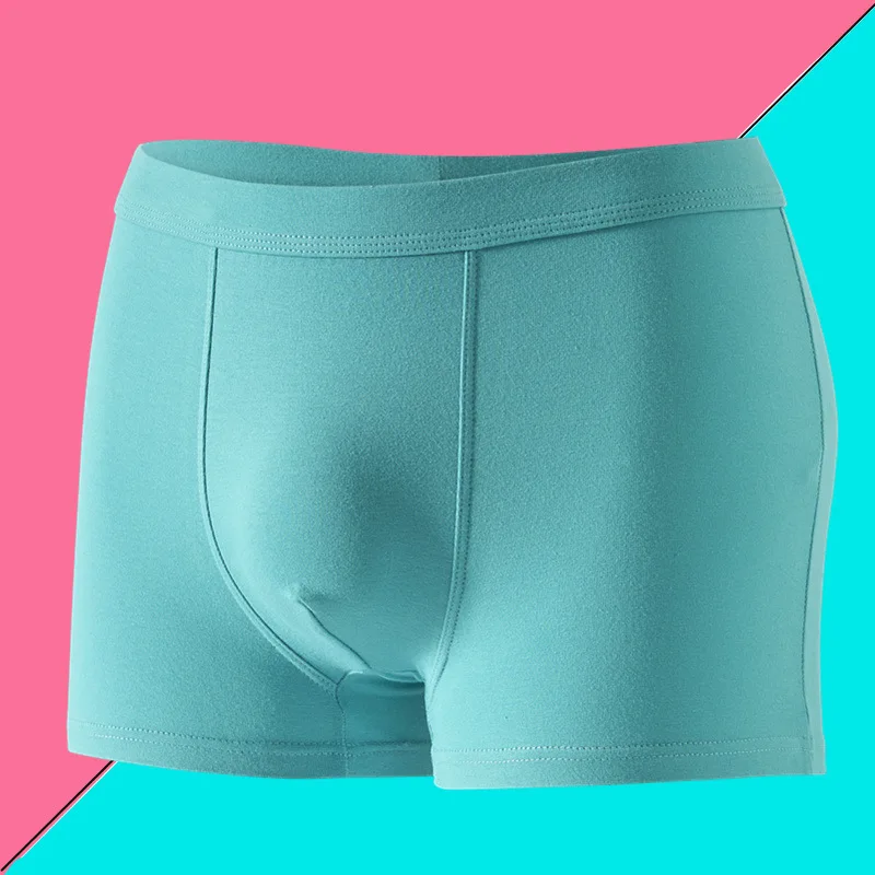 

Трусы-боксеры мужские однотонные из чистого хлопка, модное нижнее белье для взрослых, модные спортивные шорты, студенческое нижнее белье