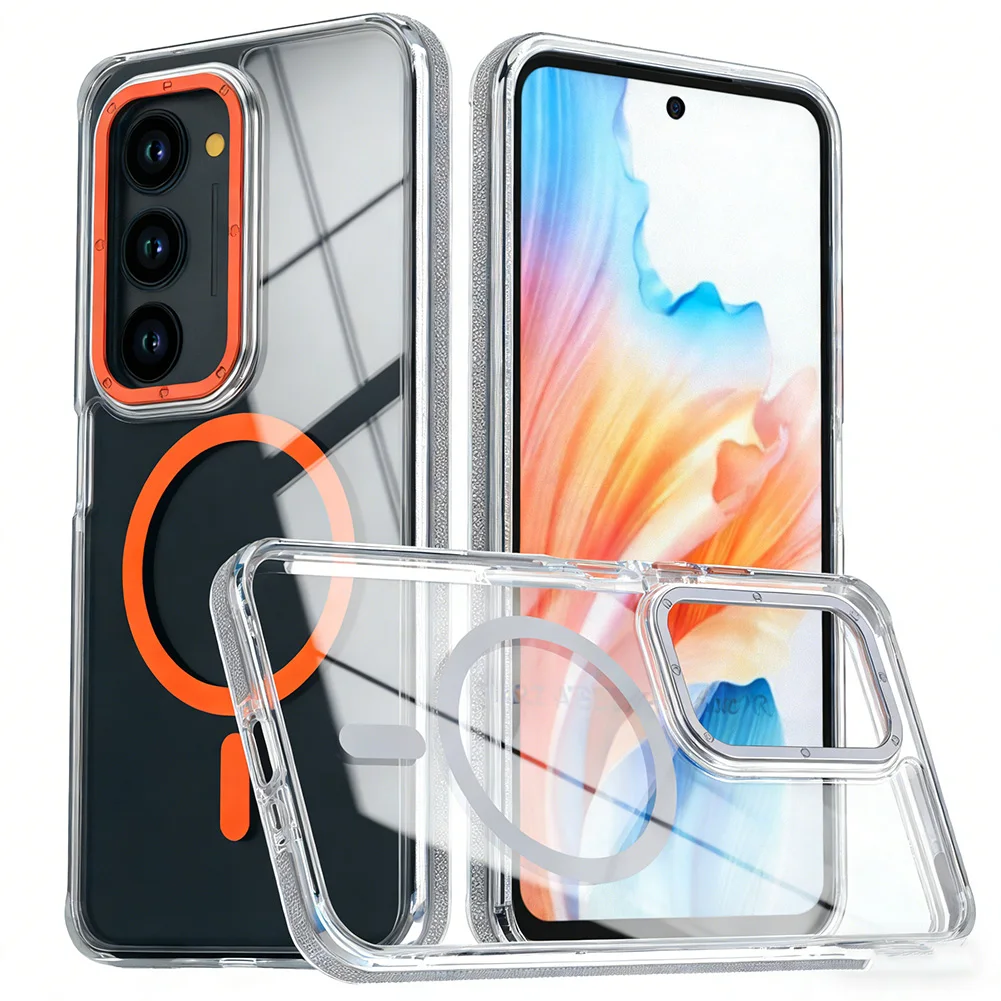 High-Quality Non-Yellowing Transparent Magnetic Protective Phone Case