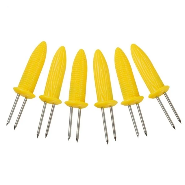 Rozsdamentes Acél Kukorica Tű Beszúrása Kreatív Villa Hordozható Barbecue Konyhai Eszköz - Image 3