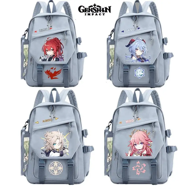 

New Genshin Impact Surrounding Naxida School Bag Game Large Capacity Shoulder Bag For Male And Female Students Large Capacity