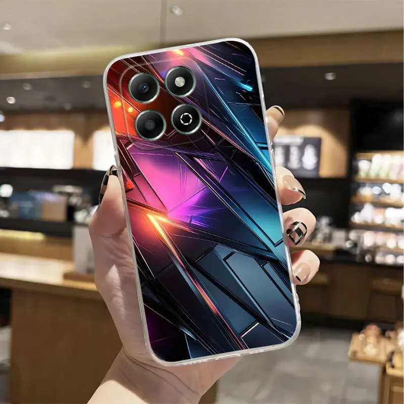 Luxury Clear Shockproof Silicone Soft Phone Case with Transparent Print Design