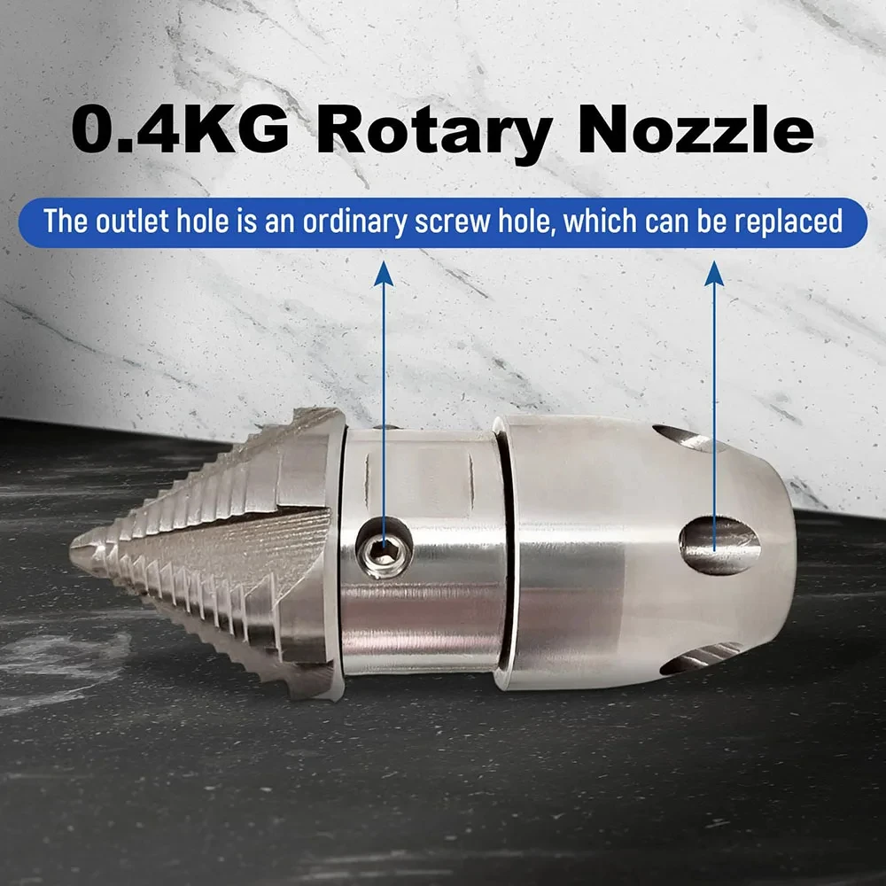 Rotating Nozzle 1/2 M22 3/8 High Pressure Rotating Nozzle Sewer High-Pressure Cleaning Water Gun Sludge Cleaning
