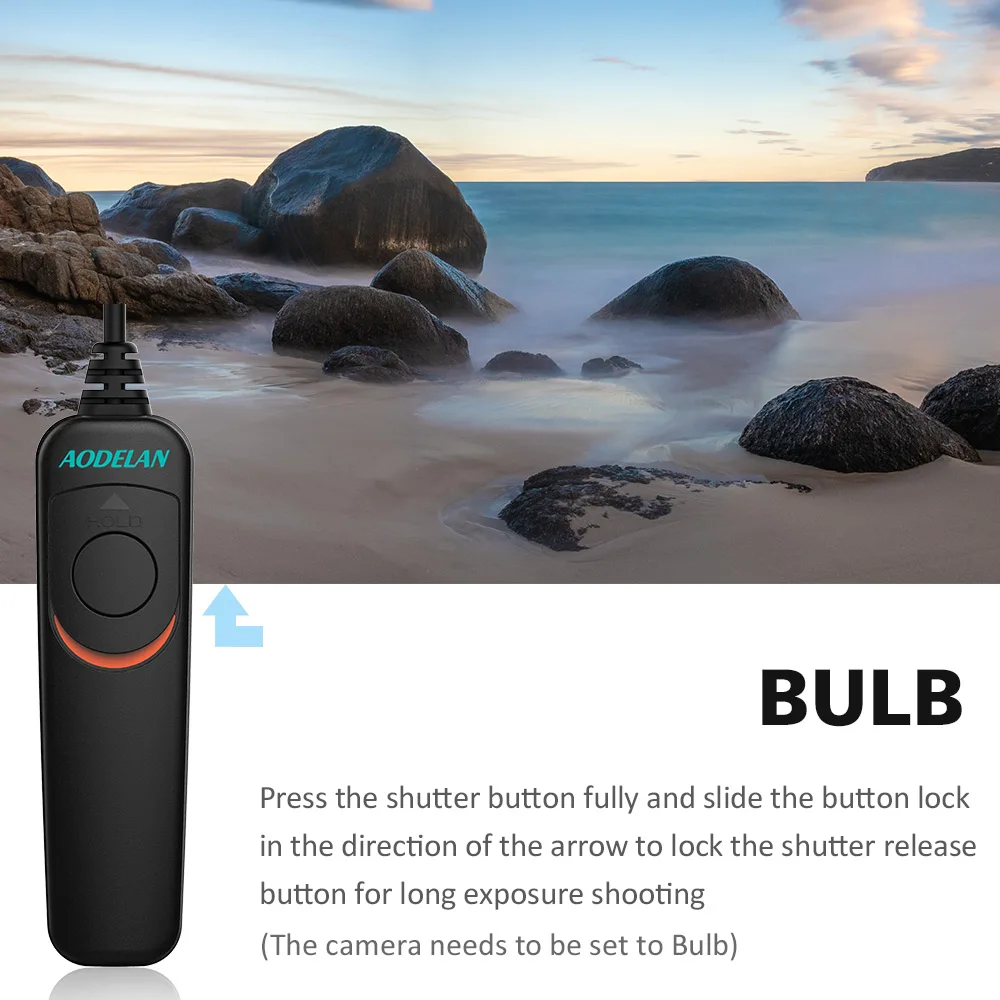 AODELAN Camera Remote Cable Compatible With Canon EOS R6, EOS R, EOS Ra, EOS RP, 850D, 90D, 80D, 70D; Replacement RS-60E3 Cable