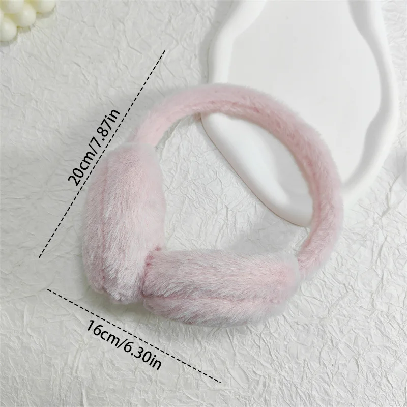 Winter new ear muffs simple versatile plush solid color ear warmer anti-cold warm protection men and women