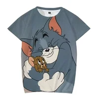 Tom and Jerry Cartoon Children's T-shirt 3d Print Short Sleeve Children's Daily Casual Comfortable T Shirt Kids Adults Clothing 2
