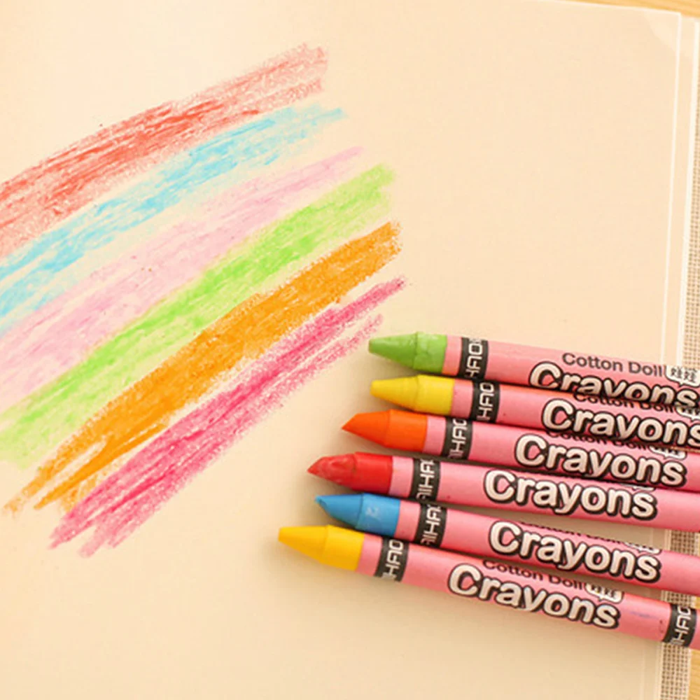 Creative Cartoon Crayon 8/12/24 Color Painting Non Toxic Oil Painting Chalk  Student Art Pastel