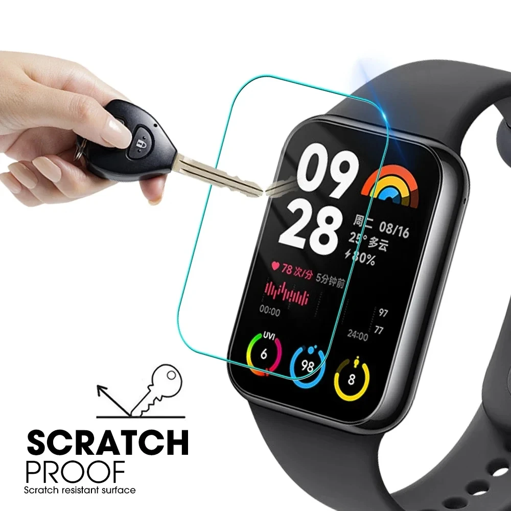 Pellicola Protettiva In Vetro Temperato Per Xiaomi Smart Band 8 Pro – 3 Pezzi, HD Anti-graffio 9H, Senza Bolle