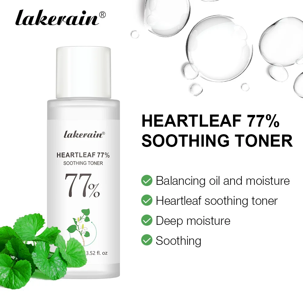 

100ml Heartleaf 77% Soothing Toner Organic Soothing Refreshing Toner Remove Dead Skin Moisturize Close Pores