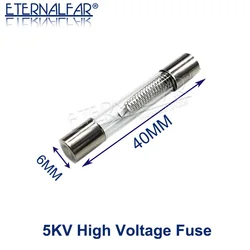 High-Voltage Glass Tube Fuse for Microwave Ovens, 6x40mm, 5KV, 0.65A-1A Range