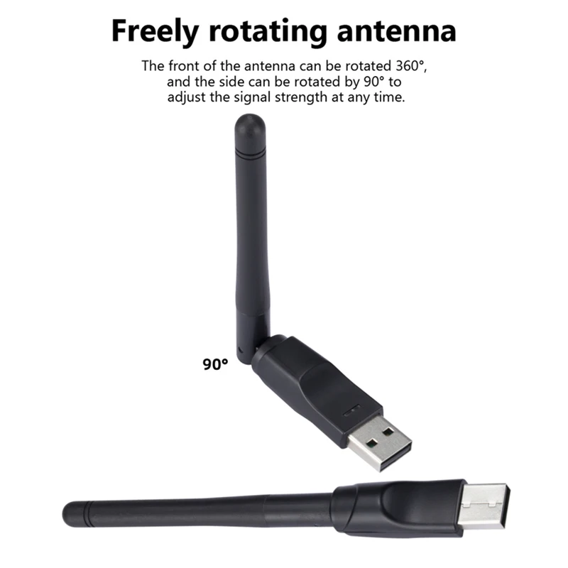 150Mbps MT7601 Wireless Network Card Mini USB WiFi Adapter LAN Wi-Fi Receiver Dongle Antenna 802.11 b/g/n for PC laptop Windows