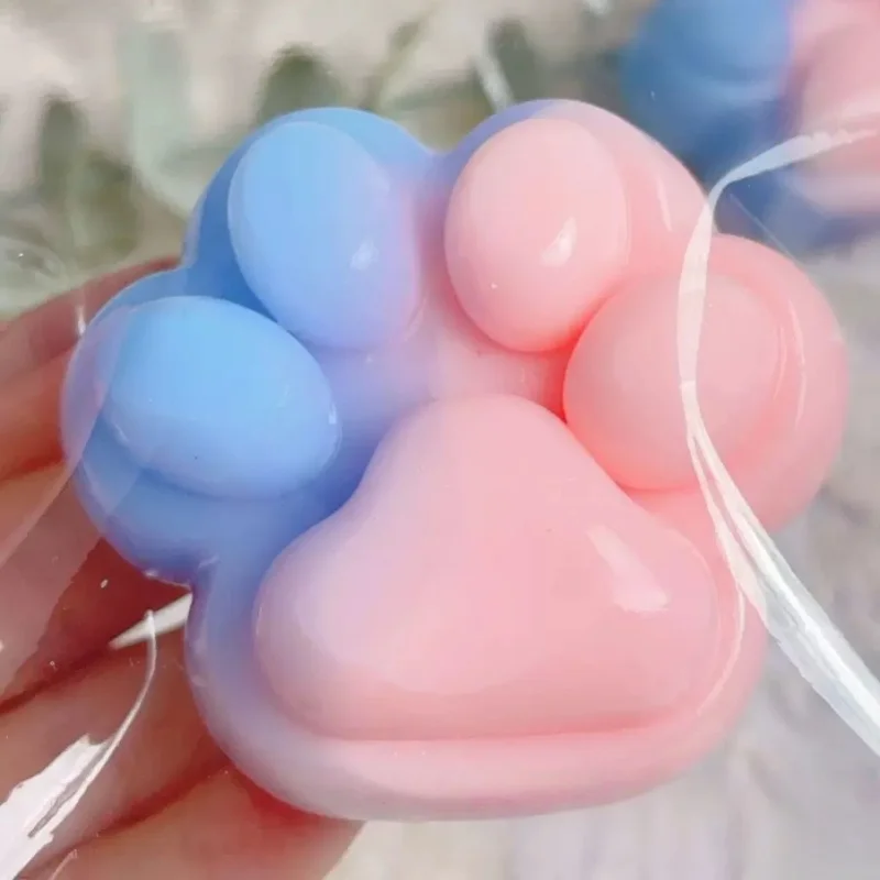 Starry Sky Cat Paw Squishy Stress Relief Sensory Toy