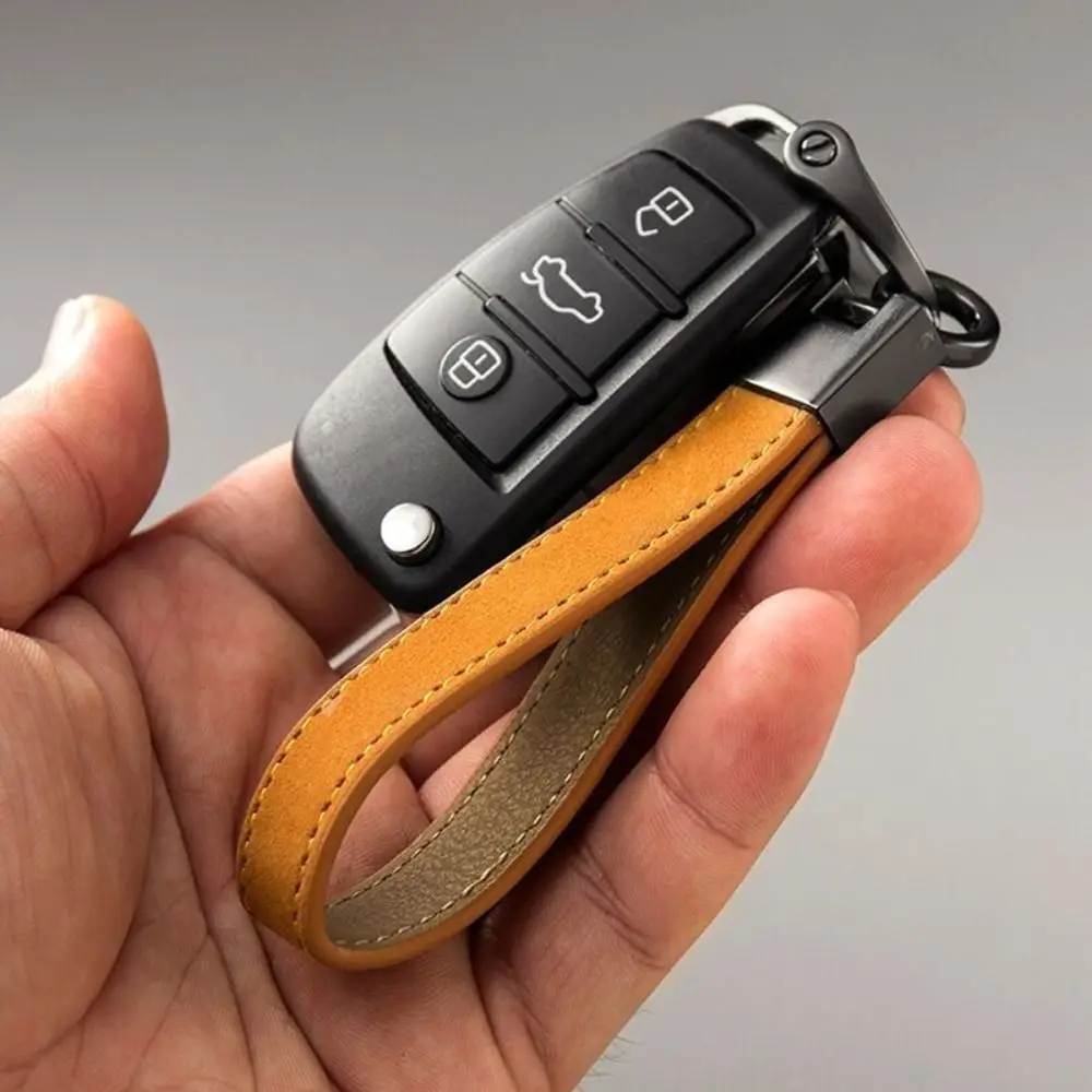 Frosting Leather Keychain Wrist Straps Hand Lanyard Simple Lovers ...