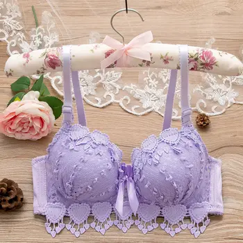 ropa interior femenina Women's Non-Underwire sexy  Bra for women black/white underwear girls lingeries lace beautiful active bra 1