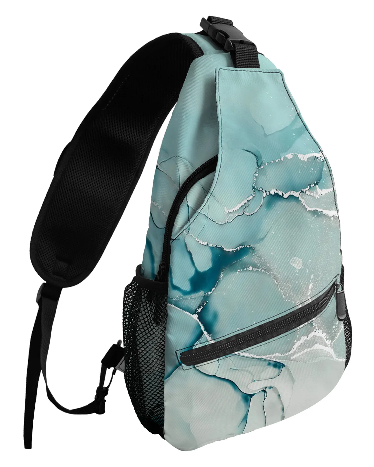 

Мраморные акварельные нагрудные сумки для женщин и мужчин, водонепроницаемые сумки-мессенджеры, Женская Дорожная Спортивная Регулируемая сумка через плечо