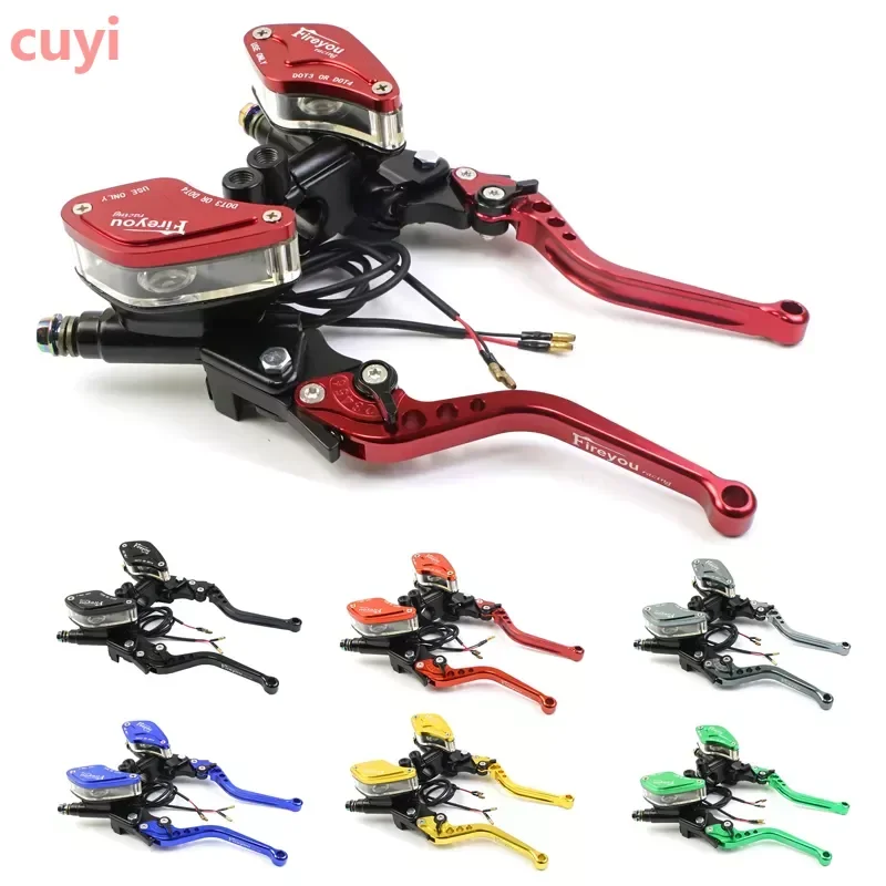 

Motorcycle Racing Universal 1 pair Hydraulic clutch Brake Pump Master Cylinder Adjustable lever Handle