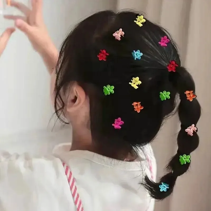 Hair Claw 50pcs Minimalist Solid Mini Cute Banana Clip Cartoon Headwear Non Slip Hair Styling Accessories