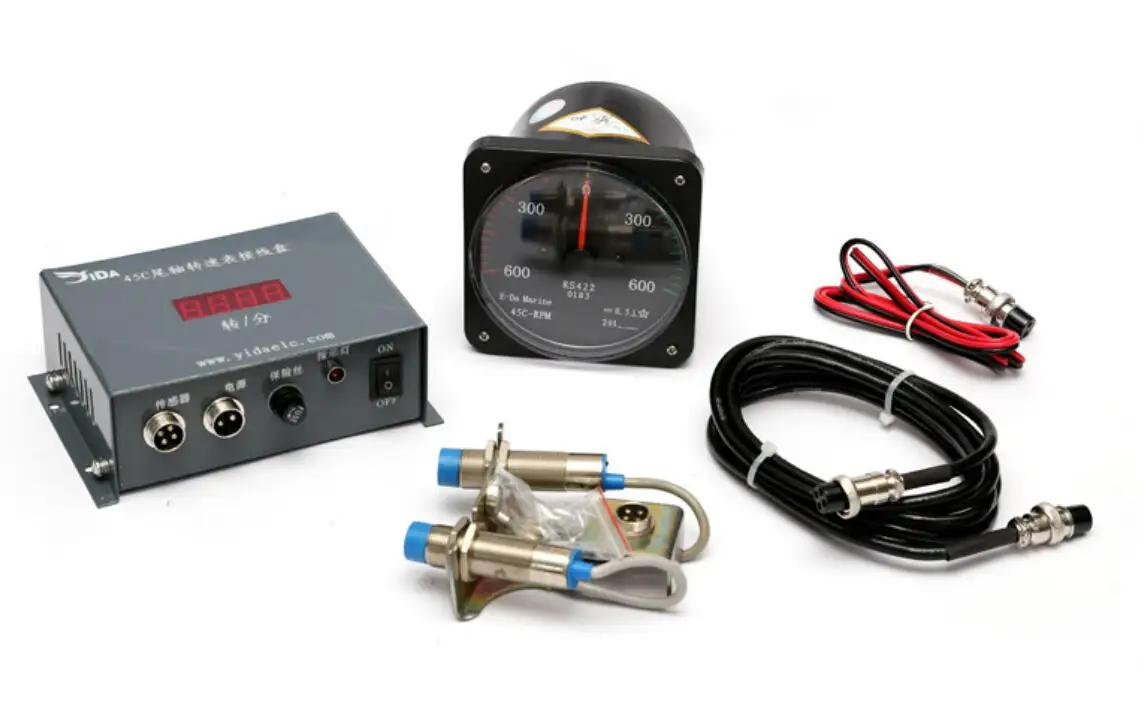 45C-RPM stern shaft tachometer, speedometer, 300 rpm, 600 rpm, 900 rpm probe sensor