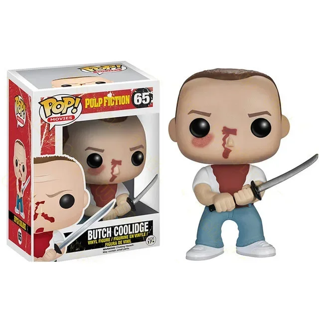 Funko Pop 63# Pulp Fiction Jimmie JULES VINCENT VEGA BUTCH COOLIDGE 10cm Figuras de acción de vinilo Colección Modelo Juguetes para niños