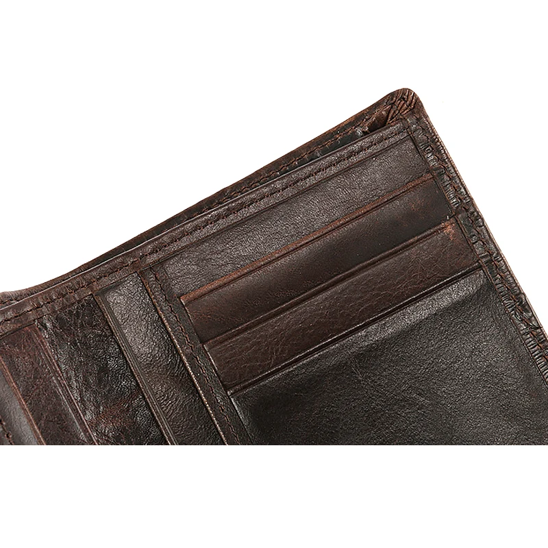 Fashion Men Wallet Genuine Leather 3D Dragon Design Short Wallets Retro Male Purse Business Card Holder Money Bag 3