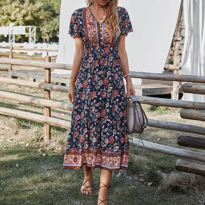 boho australia midi dress