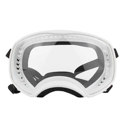 Durable UV Protection Dog Goggles with Deep Eyecups (White)
