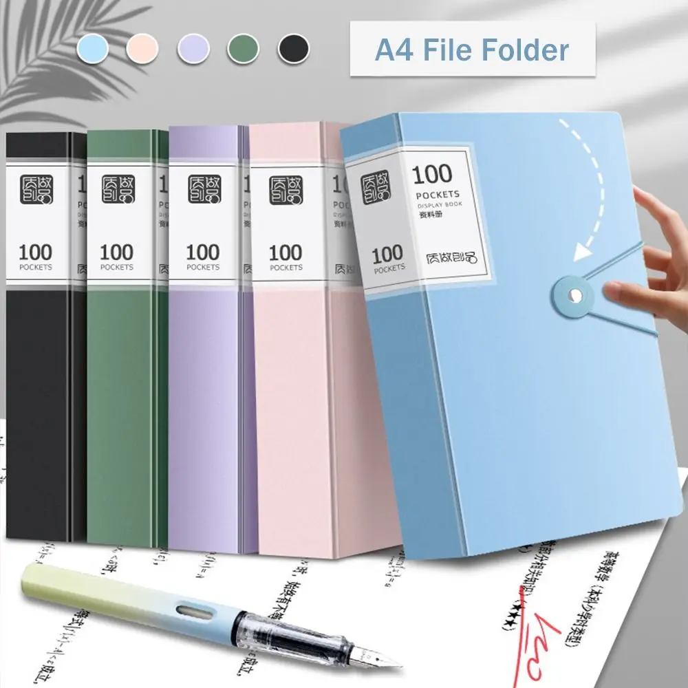 A4 File Bag Organizer Data Book Document Large Capacity File Pouch Bill Folder Holder Office Stationery