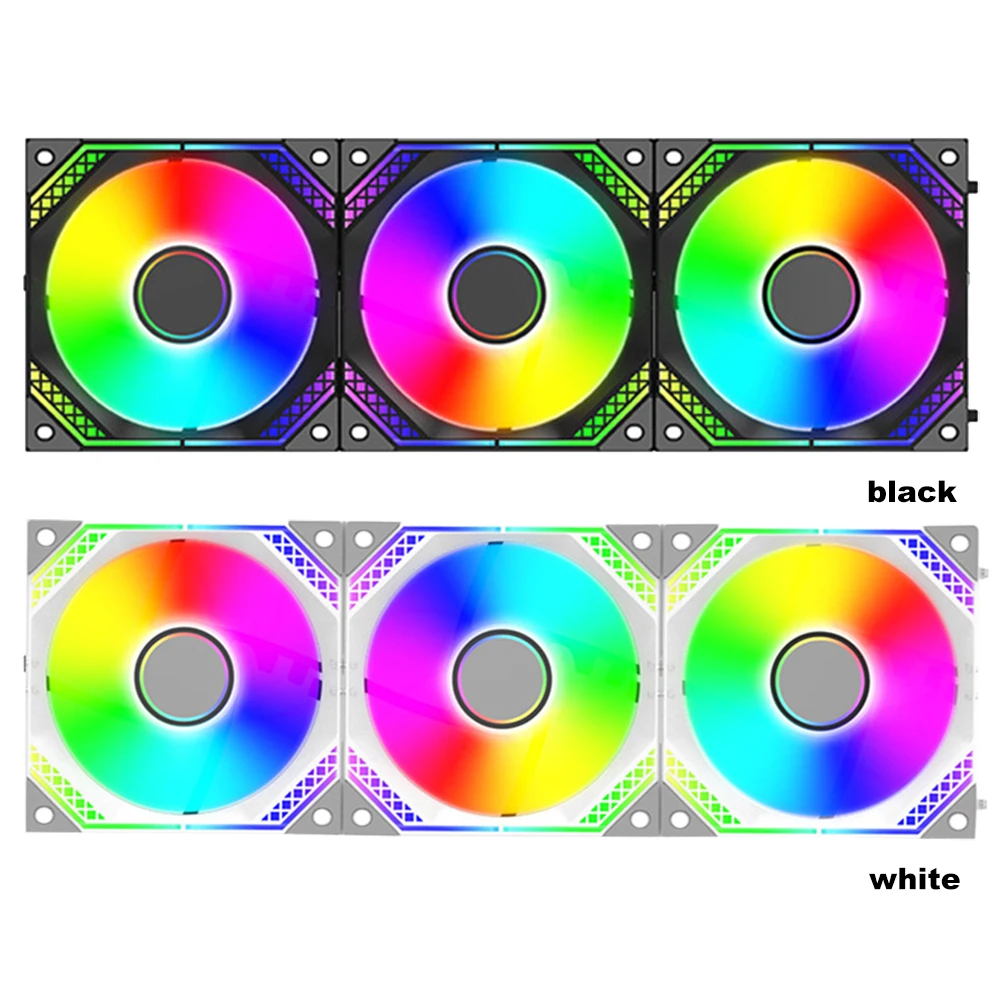 Ventilateur PC 120mm ARGB PWM - 1800 RPM - 4 Broches - Silencieux - Pour Boîtier Ou CPU - Neuf