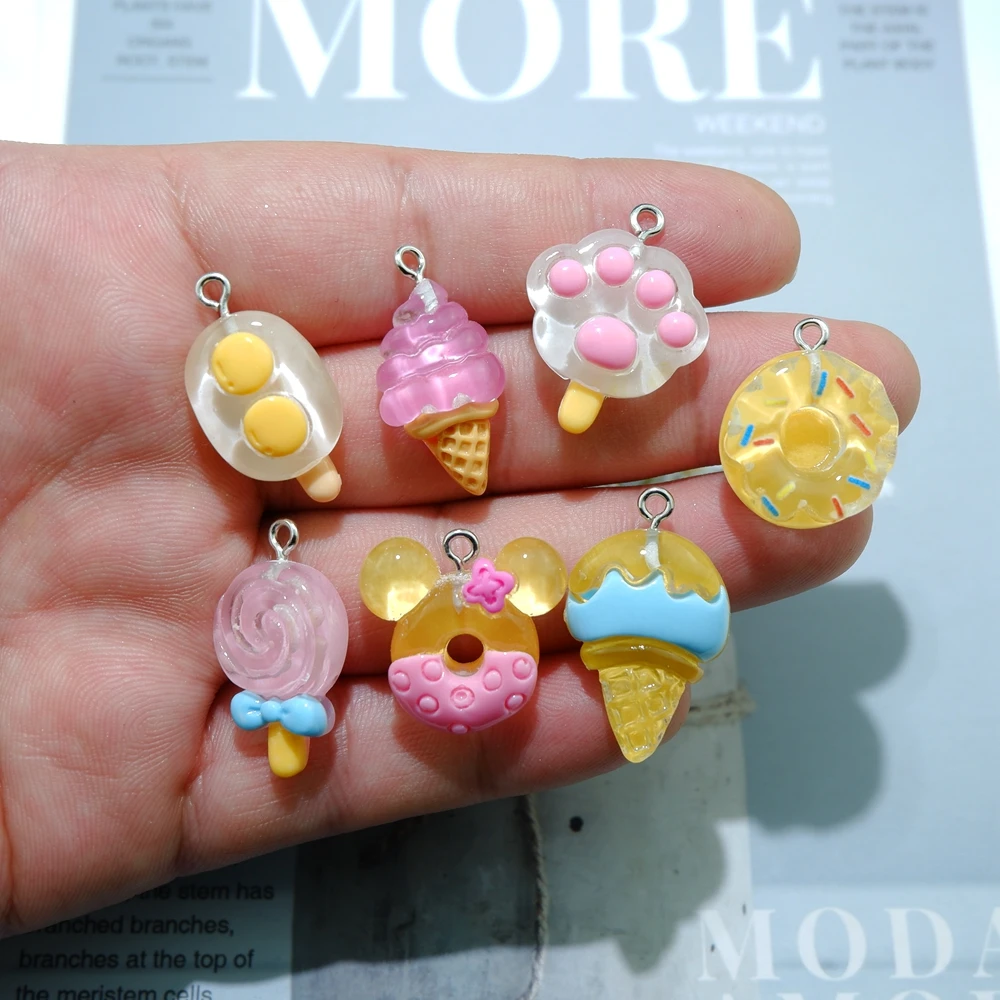 Lutscher Eis Donuts Charme für Schmuck Machen Diy Ohrring Armband Anhänger Zubehör Erkenntnisse Telefon Machen Groß