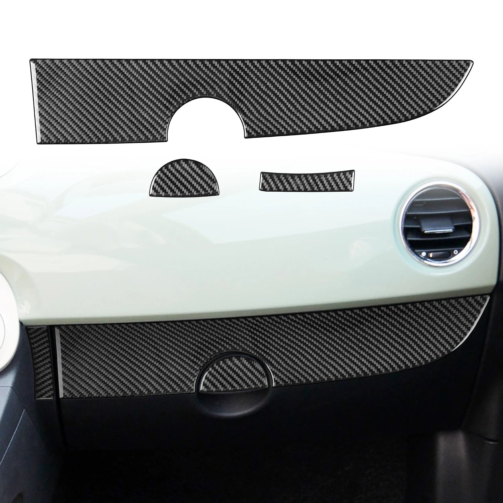 

Центральная консоль Co Pilot декоративная наклейка на стену для Fiat 500 2012 2013 2014 2015 Аксессуары для салона автомобиля из углеродного волокна